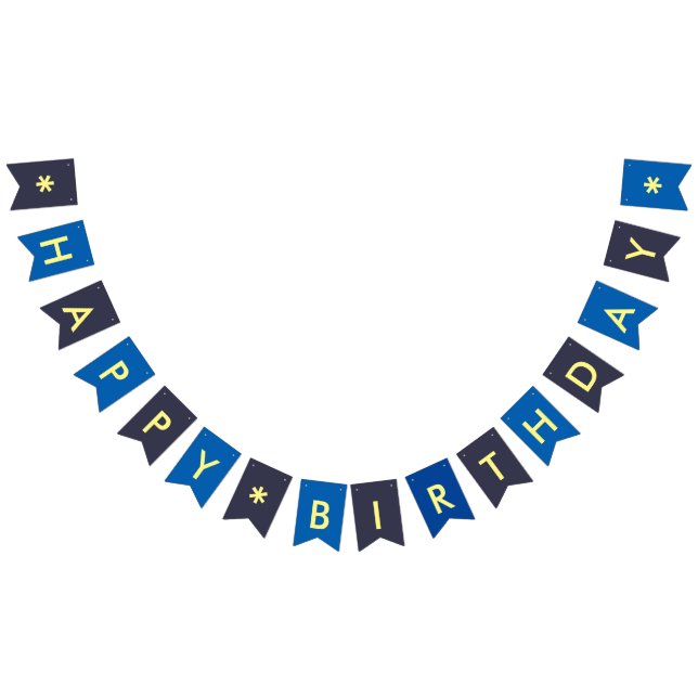 Happy Birthday Boy Celebration any Colour any Text Bunting Flags (All)