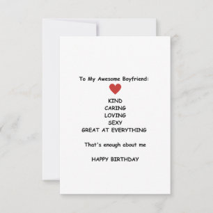 Happy Birthday Boyfriend Birthday Card Funny