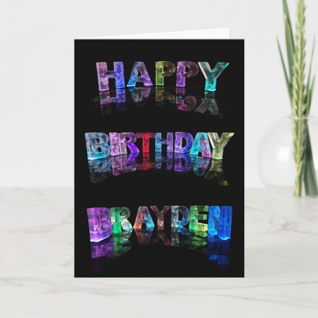 Happy Birthday Brayden Card (Front)
