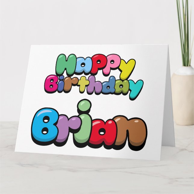Happy Birthday Brian Card (Front)