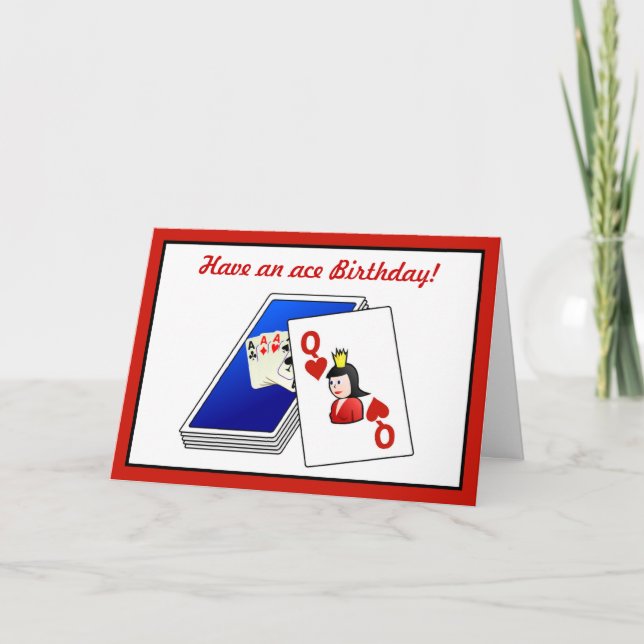 Happy Birthday bridge card playing cards poker (Front)