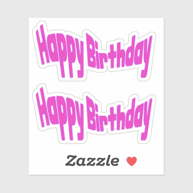 Happy Birthday Bright Pink  (Sheet)