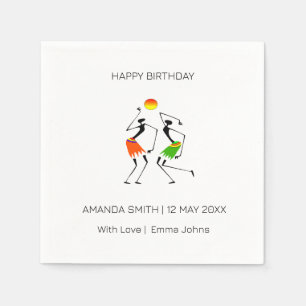 Happy Birthday Bright Sun Dance Napkin