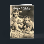 Happy Birthday Brother Cute Monkeys Birthday Card<br><div class="desc">Happy Birthday Brother Cute Monkeys Birthday</div>
