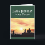 Happy Birthday Brother Fishing Fisherman Fish Card<br><div class="desc">Things You Love Happy Birthday Brother for those who love Fishing Fisherman Fish</div>