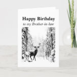 Happy Birthday Brother-in-law Vintage Stag, Deer Card<br><div class="desc">Happy Birthday Brother-in-law Vintage Stag,  Deer Animal,  Wildlife,  Nature</div>