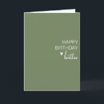 Happy Birthday Brother minimalistic Simple Card<br><div class="desc">This design may be personalized by choosing the Edit Design option. You may also transfer onto other items. Contact me at colorflowcreations@gmail.com or use the chat option at the top of the page if you wish to have this design on another product or need assistance. See more of my designs...</div>