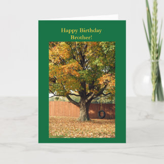 Happy Birthday Brother! Old tire swing. Card