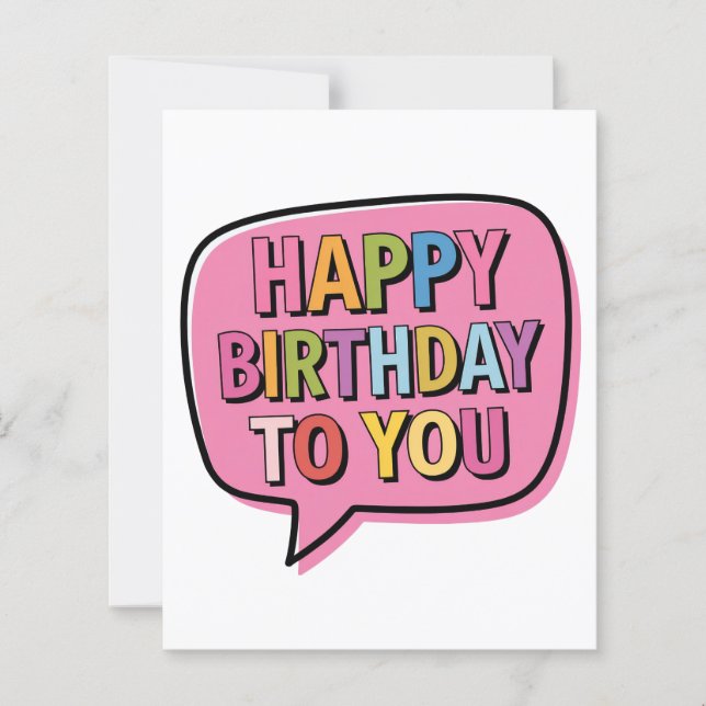 Happy Birthday Bubble (Front)