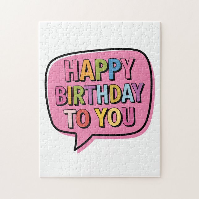 Happy Birthday Bubble Jigsaw Puzzle (Vertical)