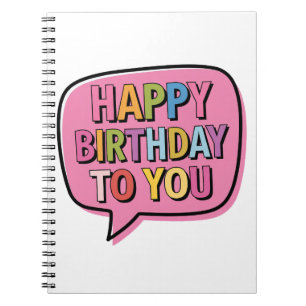 Happy Birthday Bubble Notebook