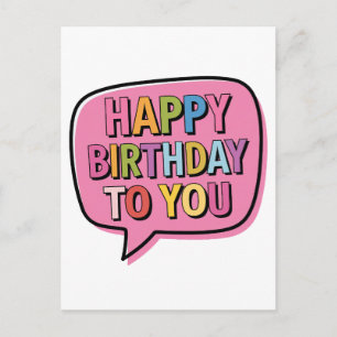 Happy Birthday Bubble Postcard
