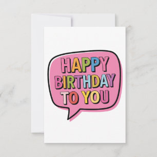 Happy Birthday Bubble Thank You Card