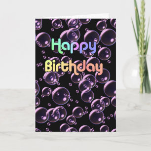 Happy Birthday Bubbles Card