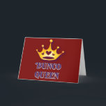 Happy Birthday Bunco Queen Friend Red Modern Card<br><div class="desc">A birthday card designed for Bunco players. Happy Birthday Bunco Queen design features a royal crown with yellow watercolor and heart design. Red modern design that you can personalize with your friends name.</div>