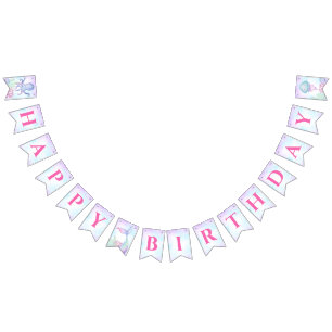 Happy Birthday bunting banner for first birthday.