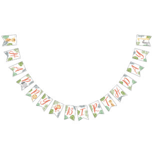 Happy Birthday bunting banner for first birthday.