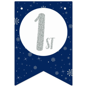 Happy Birthday Bunting Flags - Boy 1st Birthday