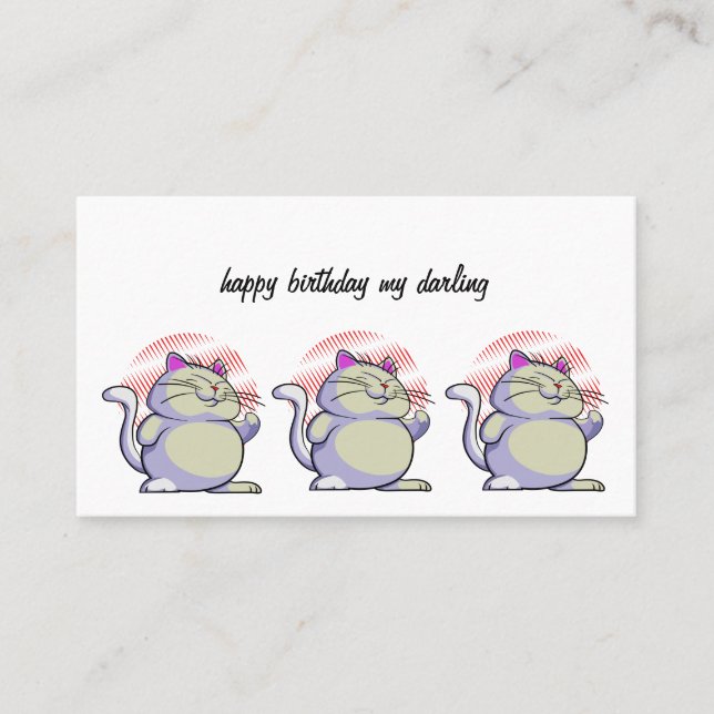 happy birthday business card (Front)