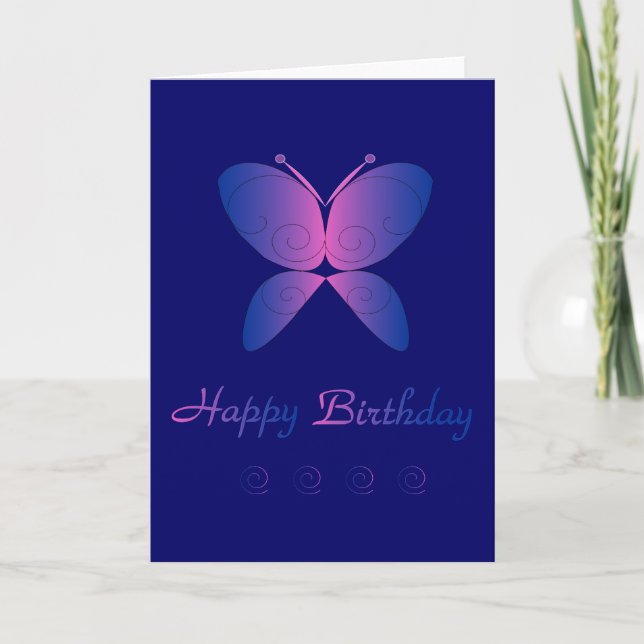 Happy Birthday Butterfly Card (Front)