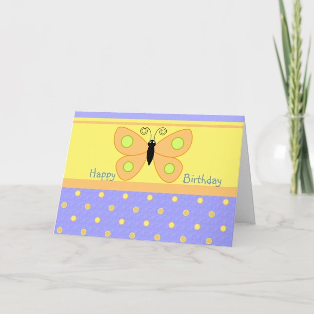 Happy Birthday Butterfly Cards (Front)