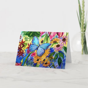 Happy Birthday Butterfly Garden Card
