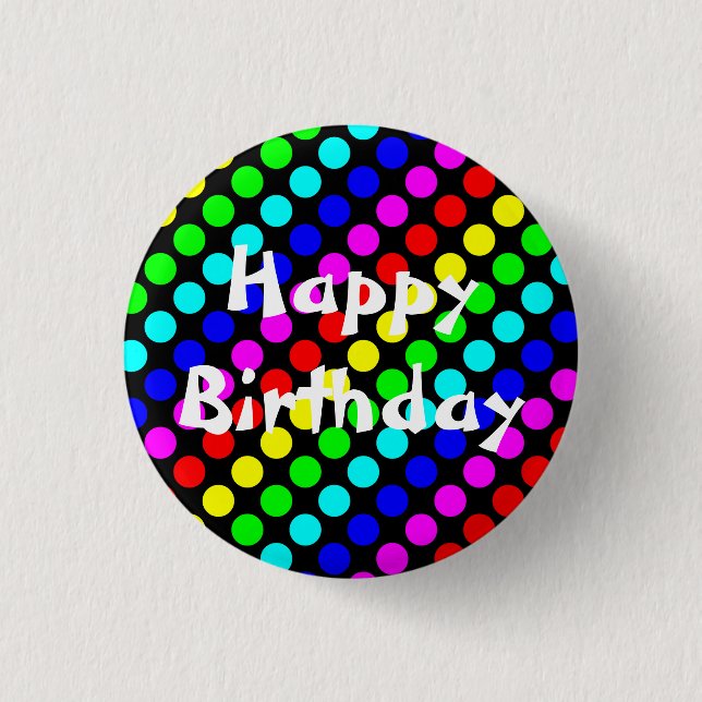 Happy Birthday Button (Front)