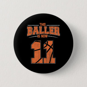 Happy Birthday Bysketbyll Boys Eleven 2010  2 Inch Round Button