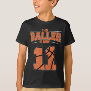 Happy Birthday Bysketbyll Boys Eleven 2010  T-Shirt