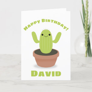 Happy Birthday Cactus Holiday Card