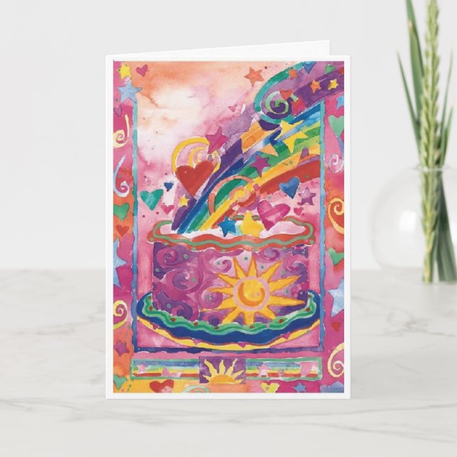 Happy Birthday Cake Card (Front)