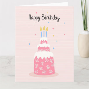 Happy Birthday Cake Card