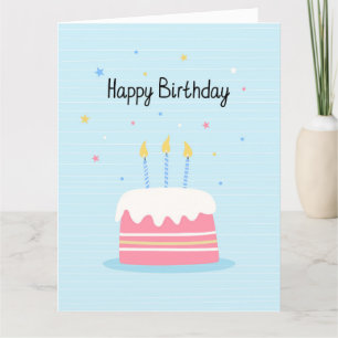 Happy Birthday Cake Card