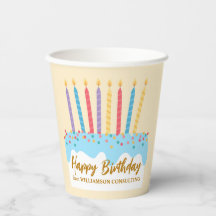 Happy Birthday Cake Chic Custom Office Party
