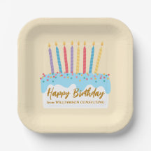 Happy Birthday Cake Chic Custom Office Party