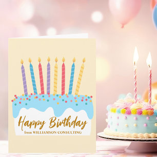 Happy Birthday Cake Custom From Our Office Large Card