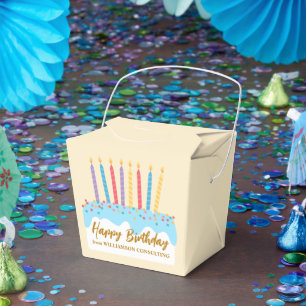 Happy Birthday Cake Custom Office Party Fortune Favor Box