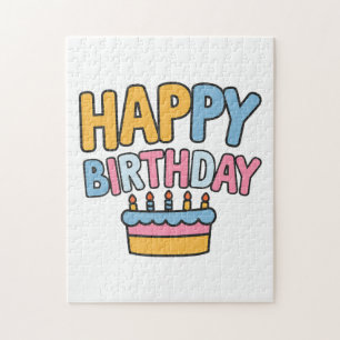 Happy Birthday Cake Jigsaw Puzzle