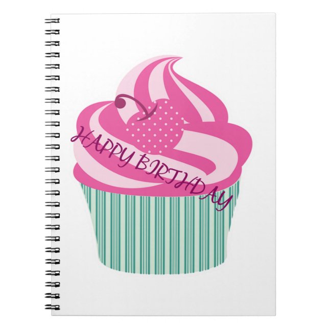 Happy Birthday Cake Notebook (Front)