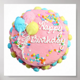 Happy Birthday Cake Poster