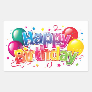 Happy Birthday Cake Sticker