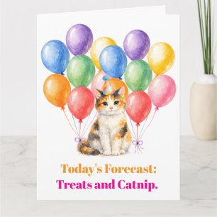 Happy Birthday Calico Cat Pet Card