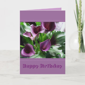 Happy Birthday - Calla lily Card
