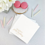 Happy Birthday calligraphy Personalized Napkin<br><div class="desc">Celebrate a 30th birthday in style with these fun and colourful napkins. Modern design adds a festive touch to any party table.</div>