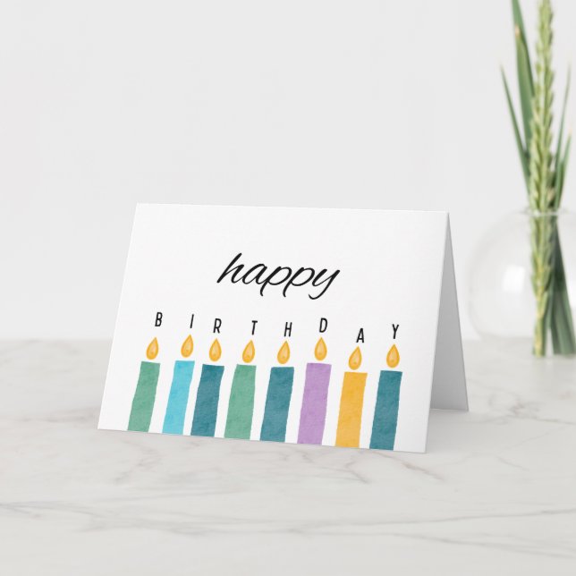 Happy Birthday Candle Card (Front)