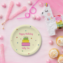 Happy Birthday Candle Colourful Cake Confetti Part