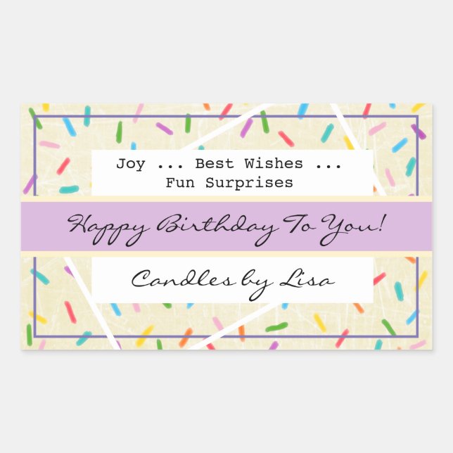Happy Birthday Candle Making Labels (Front)