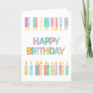 Happy Birthday Candles greeting card