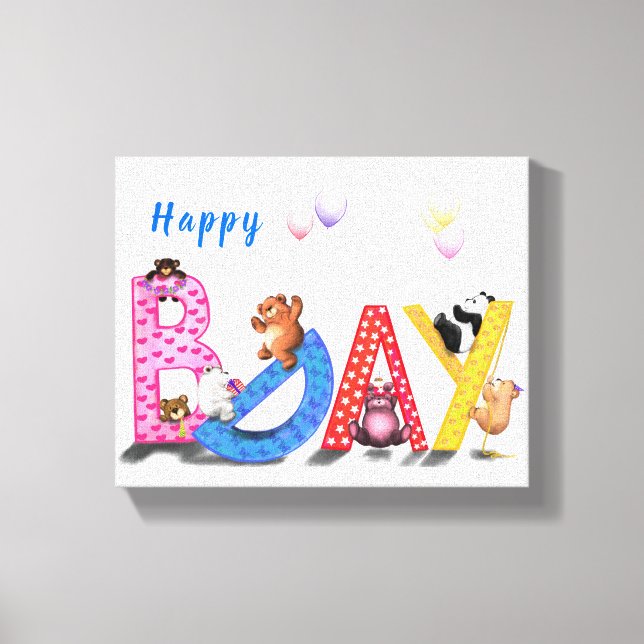 Happy Birthday Canvas Print (Front)