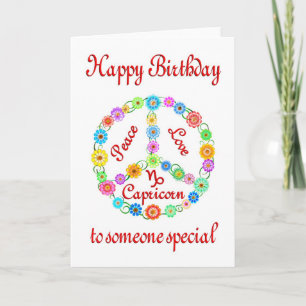 Happy Birthday Capricorn Card